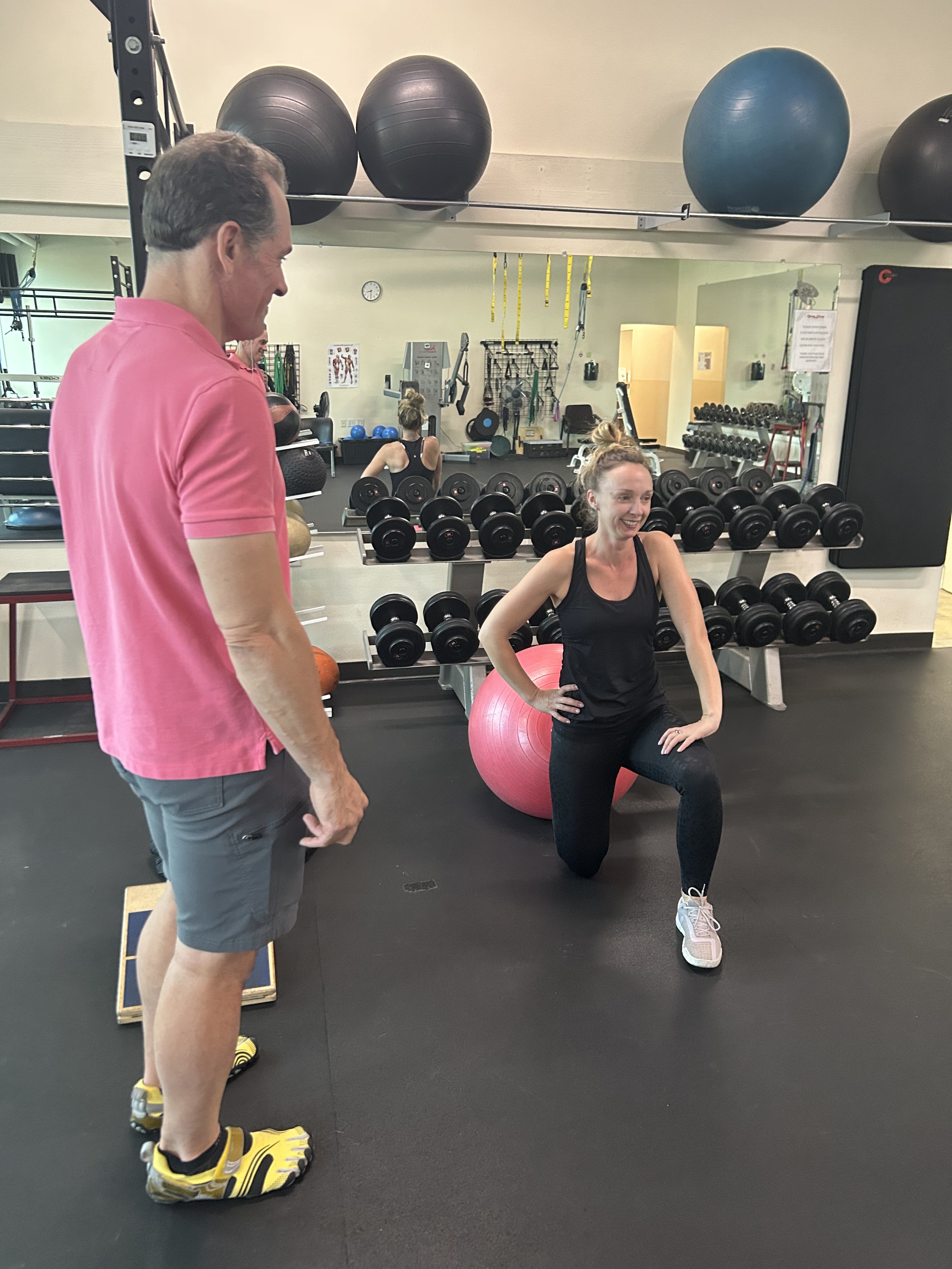 Trainer working one-on-one with a client at Folsom Personal Training Center